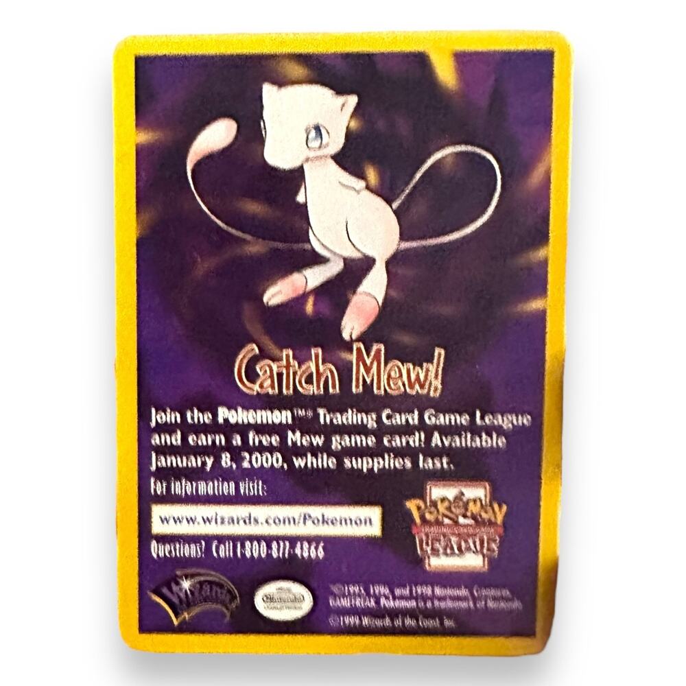 Vintage Pokemon Card Catch Mew Promo Card